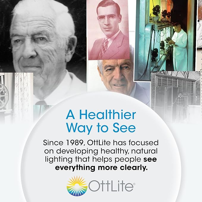 OttLite Creative Curves LED Desk Lamp with Adjustable Neck - 4 Dimmable Brightness Settings with Energy Efficient Natural Daylight LEDs for Home Office, Computer Desk, & Dorms