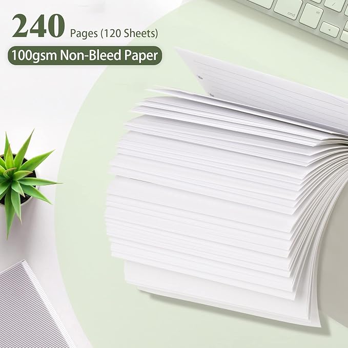 A5 Refill Paper, Dotted Paper Planner Inserts for A5 Binder Budget Planner Journals Notebook, 6 Ring Loose Leaf Dotted Paper with Binder Dividers, 240 Pages (A5, Dotted Paper)