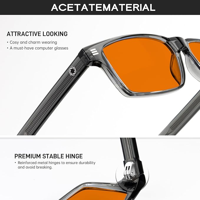 ANYLUV Blue Light Glasses Men Woman, Blue Light Blocking Glasses for Computer Gaming, Eye Strain Relief Eye Protection