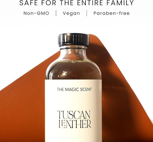 Tuscan Leather Diffuser Oil - Hotel & Home Luxury Scents - Diffuser Oil Scents for Home Designed for Use in All Diffusers - 8.5 fl oz, 250 mL