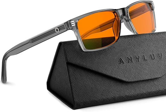 ANYLUV Blue Light Glasses Men Woman, Blue Light Blocking Glasses for Computer Gaming, Eye Strain Relief Eye Protection