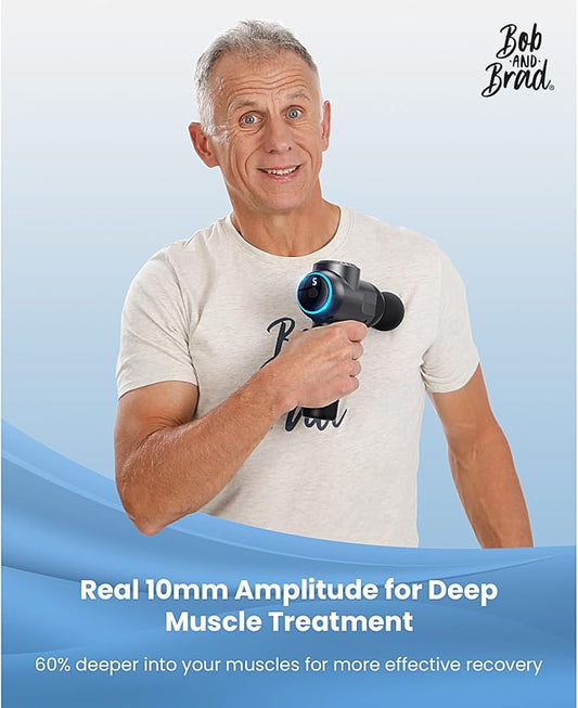 BOB AND BRAD C2 Max Massage Gun with Metal Head, Massager Gun Deep Tissue, Electric Back Massagers for Professional Athletes Home Gym, Muscle Massage Gun, FSA and HSA Eligible