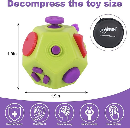 Mini Finger Cube Toys, Cool Fidget Toys for Kids Adults with Anxiety ADHD Autism and Relief Stress (Green)