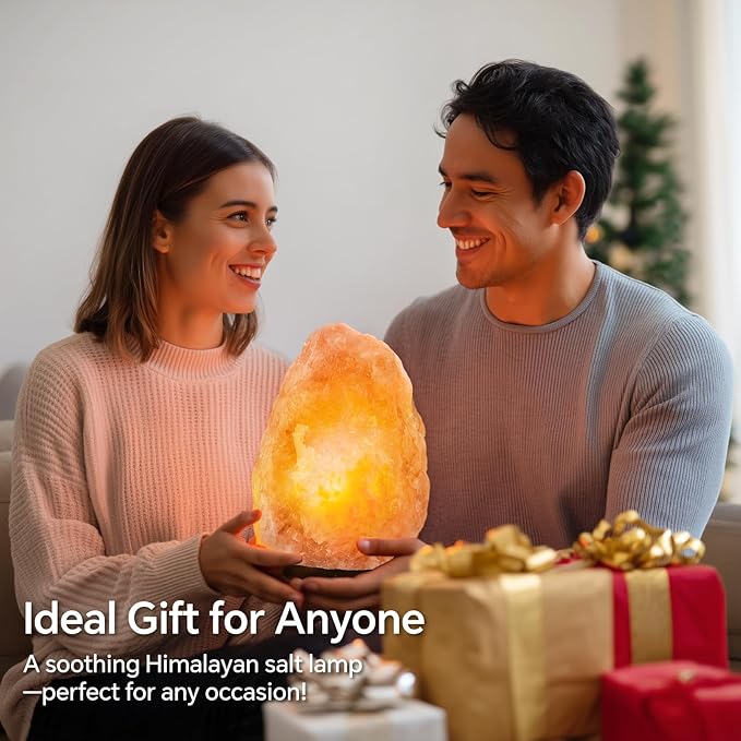 Himalayan Salt Lamp - 9-11 Inch 11-15 lbs, Natural Pink Salt Rock Lamp with Remote Control, 16 Color-Changing LED, USB-Powered Night Light for Home, Office, Bedroom, Yoga Decor