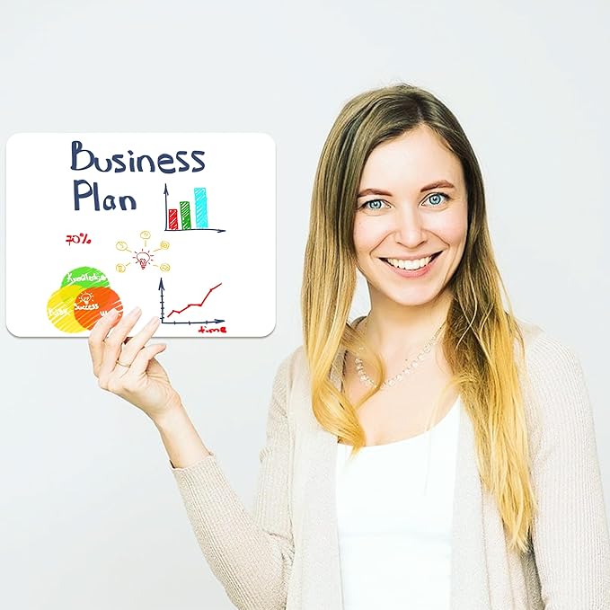 2 PC Small White Board Dry Erase Classroom Pack Boards 9" x12”Personal Whiteboards for Students Teachers School Supplies Lapboards