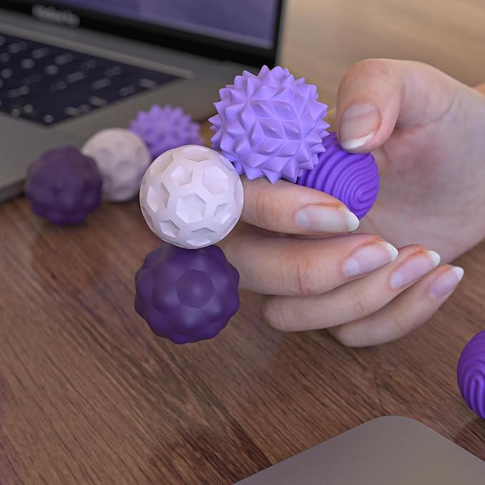 Fidget Magnetic Balls Toys, 8Pcs Silicone Sensory Stress Relief Toys for Adults,Teens with Autism, Anxiety, Quiet Executive Desk Magnet Ball for Office,Stocking Stuffers for Womens Gifts