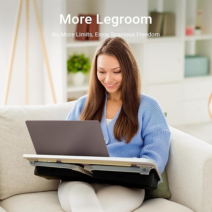 Lap Desk for Laptop with Cushion,Folding Laptop Desk for Bed,Bed Desk,Portable Computer Lap Desk,23.62"*15.74",Black