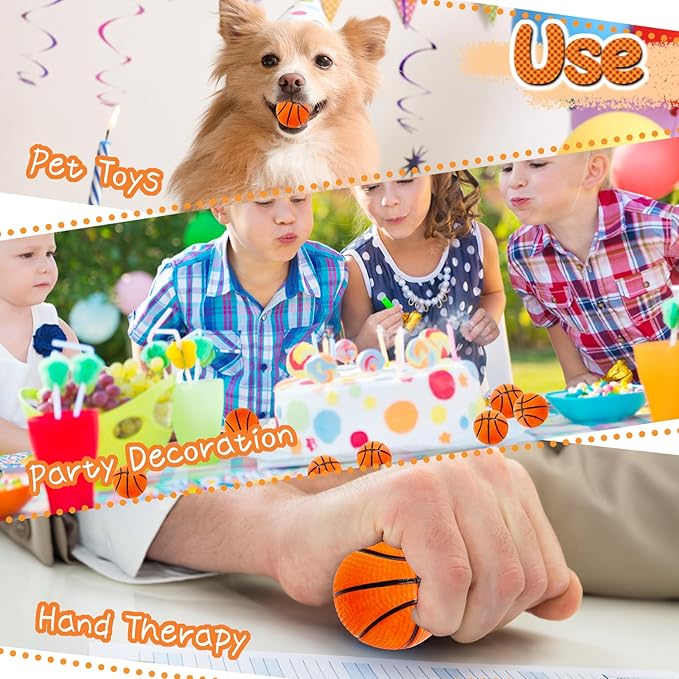 32 PCS Basketball Stress Balls,Small Soft Foam Squeeze Basketballs,Squeeze Anxiety Relief for Basketball Sports Game Kids,Basketball Party Decoration(1.6 inch)