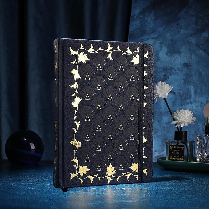 TIEFOSSI Bullet Dot Journal, Vintage Journal Notebook for Women Men, 160 GSM 192 Premium Pages, A5 Hardcover Journaling Notebooks Gift, for Travel Office Daily Writing