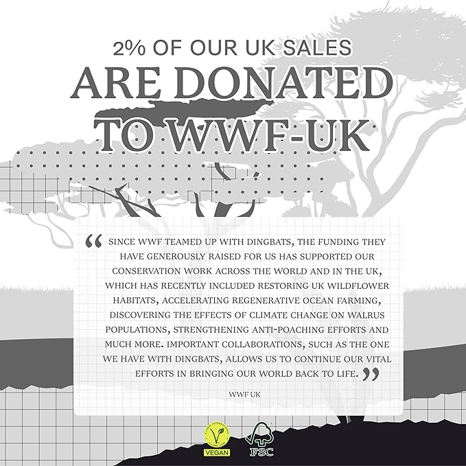 Dingbats* - Wildlife Lined Extra Large A4 Notebook - PU Leather Hardcover Journal for Work, Writing - Pocket, Elastic Closure, Pen Holder, Bookmark