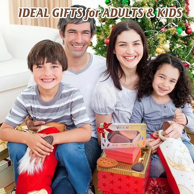 Fidget Toys Sensory Stones for Kids and Adults,6 PCS Texture Worry Stone for Anxiety Autism Teen Calm Down & ADHD Stress Relief,Quiet Fidgets for Classroom Small Prizes Gifts for Travel Toy