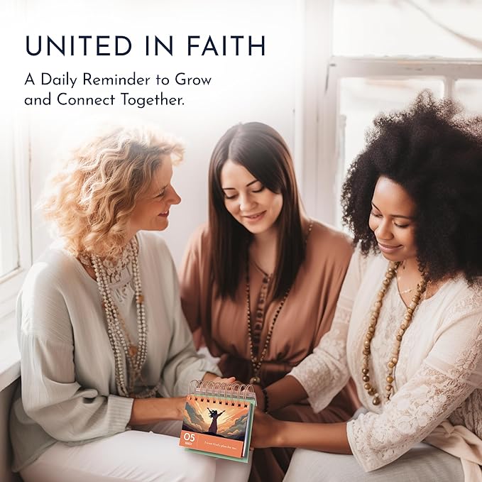 RYVE Inspirational Desk Calendar with Prayers, Blessings, and Devotions – Christian Gifts, Religious and Spiritual Gifts for Women, Christian Desk Decor, Inspirational Gifts