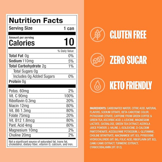 ZOA Zero Sugar Energy Drinks, Remix Variety Pack - Sugar Free with Electrolytes, Healthy Vitamin C, Amino Acids, Essential B-Vitamins, and Caffeine from Green Tea - 12 Fl Oz (Pack of 12)