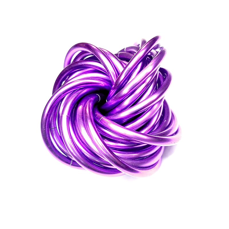 Möbii Fidget Ball (Solid Color): Quiet Mobius ADHD Anxiety Stim Stress Relief Toy Tool for Home Travel Office or Desk (XL(Daydream), Full, Dark Iris)