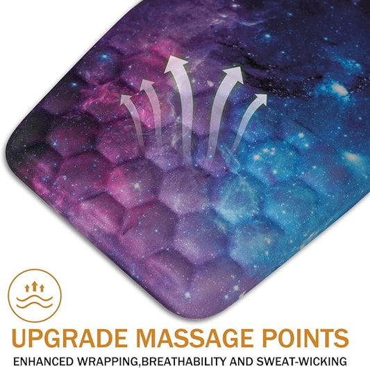 Ergonomic Mouse Pad Wrist Support,Upgrade Mousepad with Massage Design,Non-Slip PU Base Desktop Mouse Pads for Pain Relief, Computer, Office & Home,12 x 8 in(F-Galaxy)