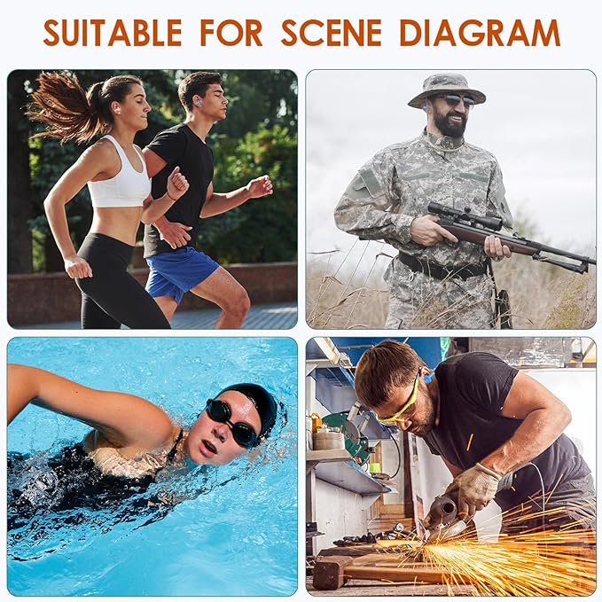 240Pairs Silicone Ear Plugs Earplugs for Sleeping Noise Cancelling,for Sleeping Noise Swimming Hearing Protection Earplugs Shooting Construction Hunting Music Concerts(Color Mixing,reusable)