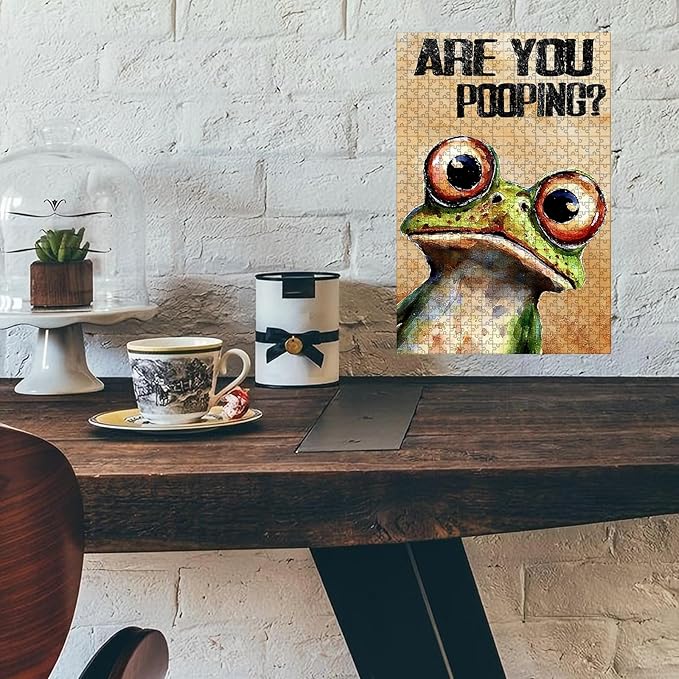 500 Piece Wooden Puzzle are You Pooping Adults & Kids Challenging Game to Relieve Stress and Bond as A Family 20.4x15 Inch