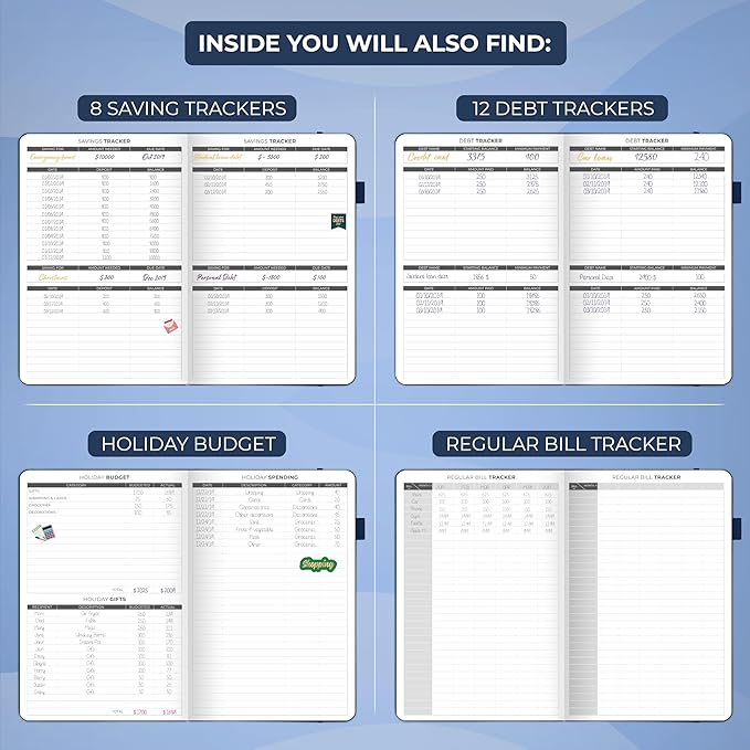 Clever Fox Budget Planner - Expense Tracker Notebook. Monthly Budgeting Organizer, Finance Logbook & Accounts Book, Bill Tracker, A5 (Dark Blue)