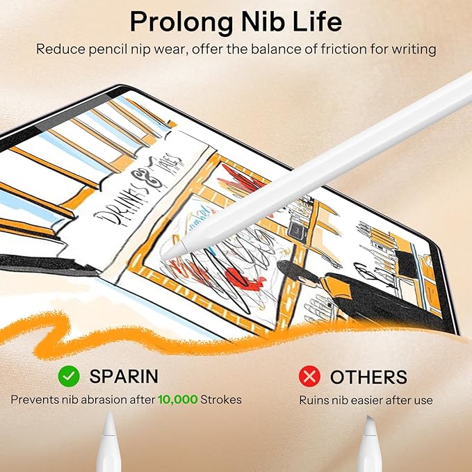 SPARIN Paper Glass Screen Protector for iPad Air 13 Inch M3 2025 & M2 2024 (7th/6th Generation), 2 Pack Tempered Glass with Easy Alignment Tool, Matte Anti-Glare, Write Like on Paper, Apple Pencil Support