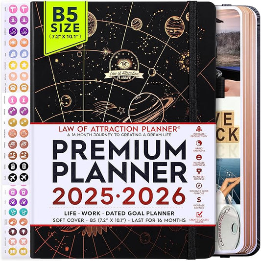 2025-2026 Planner Weekly and Monthly | 16-Month Life Planner to Increase Focus & Productivity | Reduce Overwhelm & Achieve Your Biggest Goals | Include Gift Box & Stickers | Sep 2025-Dec 2026