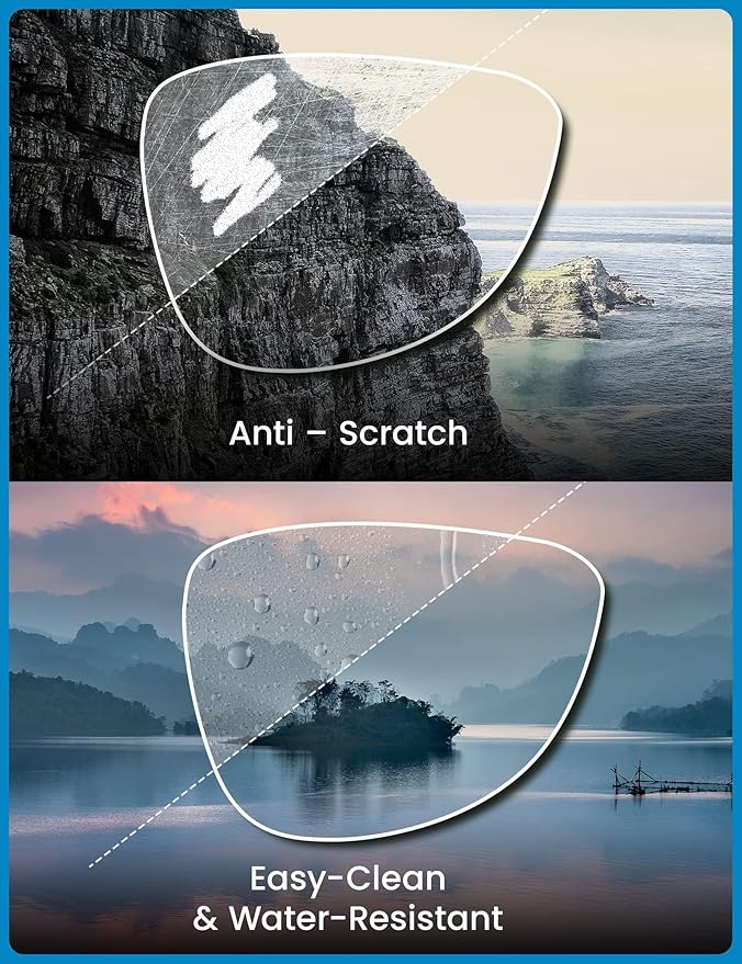 GUDVUE Blue Light Glasses for Men Rectangle Computer Glasses Gaming Eyeglasses, Gunmetal