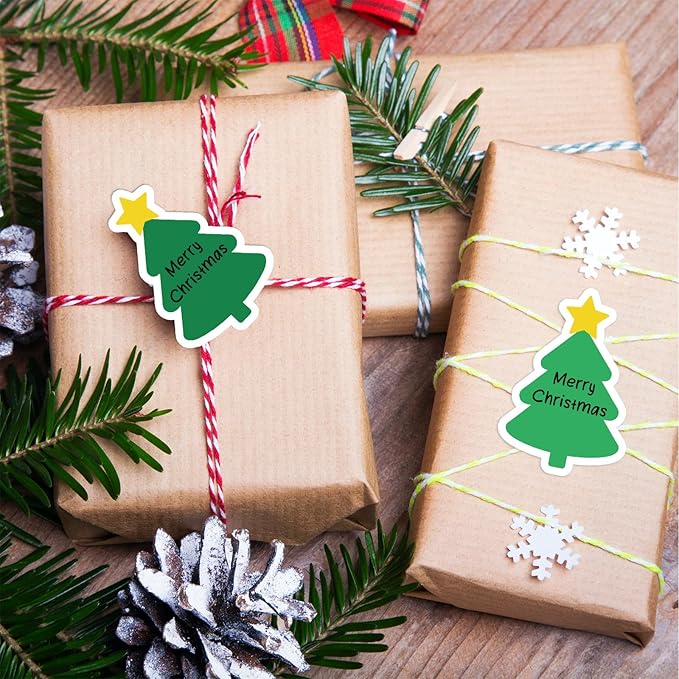 24 Packs Christmas Tree Sticky Notes Gradient Green Memo Pads 6 Colors 3 x 2 Inch Reminder Notepad for Xmas Winter Annotating Office Classroom, 480 Sheets