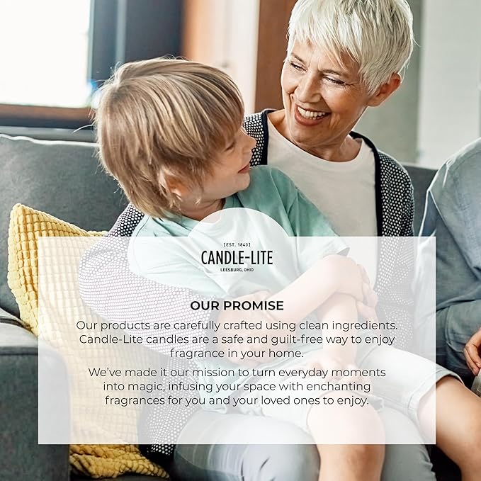 Candle-Lite Vibes Fougere Amber Mood-Enhancing Scented Candles, 15 oz Jar, Aromatherapy, Proudly Poured in The USA, 2-Wick, 86 Hours Burn Time, Perfect Relaxation Gift