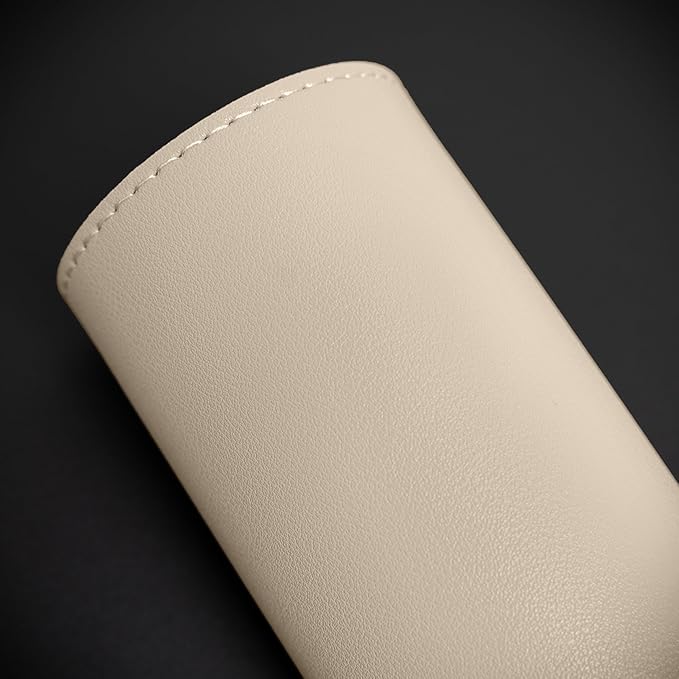 Vine Creations Leather Desk Mat, 44" x 22" - Desk Protector Pad, PU Leather, Large Non-Slip Mouse Pad & Blotter, Beige