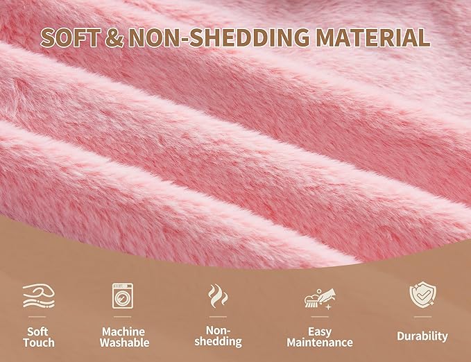 Foot Ottoman 20"x15" Small Automan Foot Rest Pouf Ottoman Cover Round with Sponge Small Foot Rest Filled Foot Pouf Ottomans Stuffed Pink Mushroom Modern Ottomans Hassock Footstool Footrest for Couch