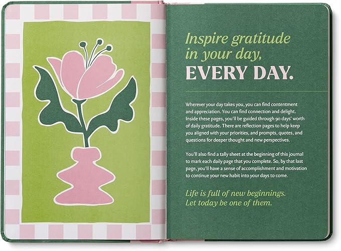 Compendium – Gratitude Every Day Guided Journal: A Daily Practice for Joy and Contentment – A 5-Minute a Day Personal Growth Notebook – An Inspiring Daily Journal for Forming New Habits