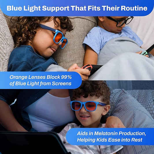 DefenderShield Kids Blue Light Blocking Glasses for Computer, Mobile, Video Games, Gaming
