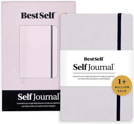 BestSelf 13-Week Self Journal & Goal Planner – Undated Daily ADHD-Friendly Journal for Men & Women | Productivity, Gratitude, Reflection & Habit Tracker | 2025 Life Organizer with Prompts, Grey Mist