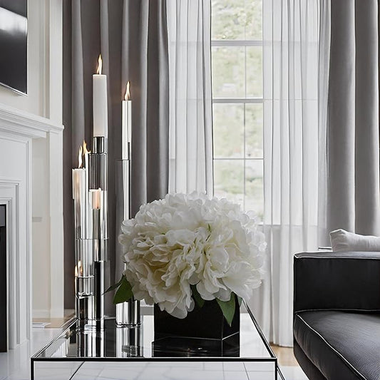 LADADA Daisy Flower with Vase Fake Artificial Daisy Bouquet Fake Plant Bonsai, Used for Home Office Wedding Decoration, Table Decoration, Window Sill Decoration (White)