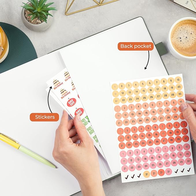 Clever Fox Appointment Book – Hourly Schedule Planner with 15-Minute Increments – Time Box Planner for Daily Work & To-Dos – Weekly & Monthly Spreads, Undated, Hardcover, 8.3x11″ (Cypress)