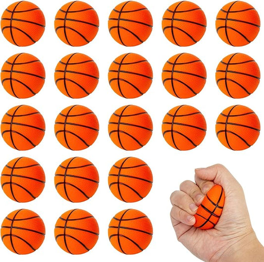 LovesTown 40 PCS Mini Basketball, 2 Inch Foam Sport Stress Balls for Kids and Adults Squishies for Stress Relief Party Favors Birthday Decor Goodie Bag Stuffers