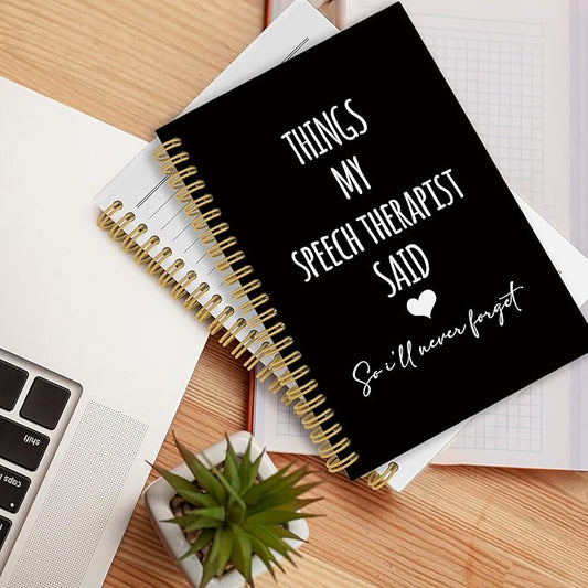 CUANFDDSF Speech Therapy Gifts Notebook, Mental Health Therapy Journal Notebooks for Women, SLP Speech Language Pathologist Gifts,Writing Pads, Mental Health Hardcover Spiral Notebook 5.5x8.3 Inch
