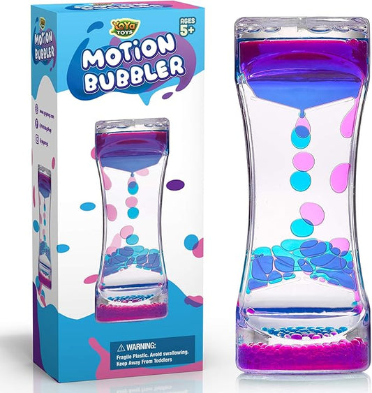 YoYa Toys Liquimo - Liquid Motion Bubbler 1 Pack - Sensory Fidget Toy for Kids & Adults - Hourglass Bubble Timer - Visual Desk Toy for Focus, Relaxation & Stress Relief
