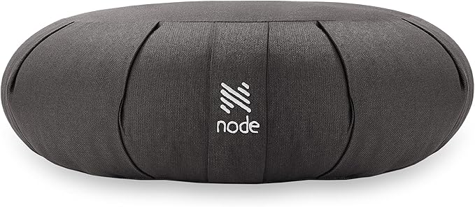 Zafu Meditation Cushion, 15" Round Buckwheat Yoga Pillow with Organic Cotton Cover