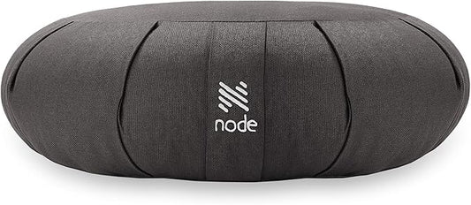 Zafu Meditation Cushion, 15" Round Buckwheat Yoga Pillow with Organic Cotton Cover