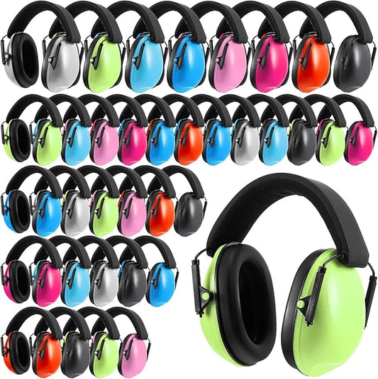 Amylove 36 Pcs Kids Ear Protection Noise Cancelling Headphones Noise Reduction Ear Muffs 27dB Hearing Protection (8 Colors)