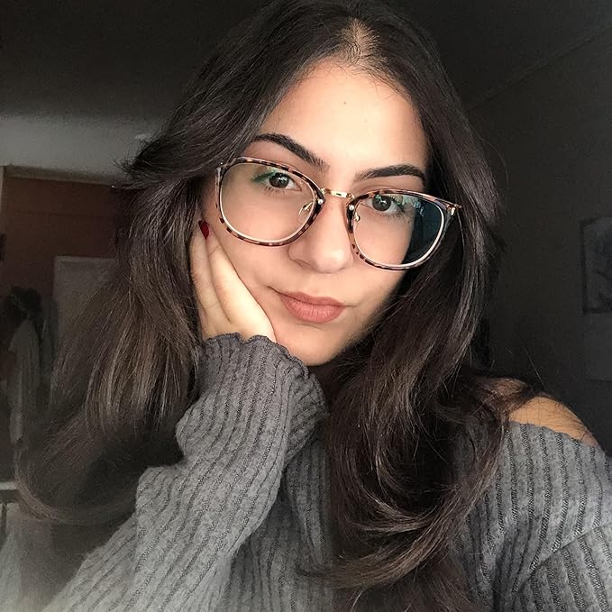 GUDVUE Blue Light Glasses, Computer/Gaming/TV/Phones Glasses for Women/men, Anti Glare/UV400/Eye Strain, Oval Leopard