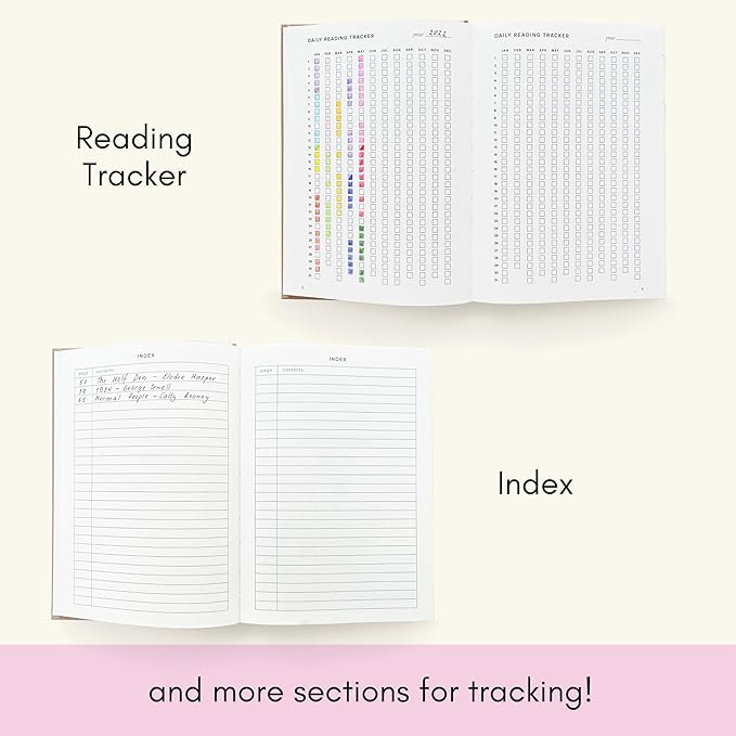 Kunitsa Co. Reading Journal - 52 reviews. Review and Track Your Reading. Book Journal for Book Lovers & Readers. Blue