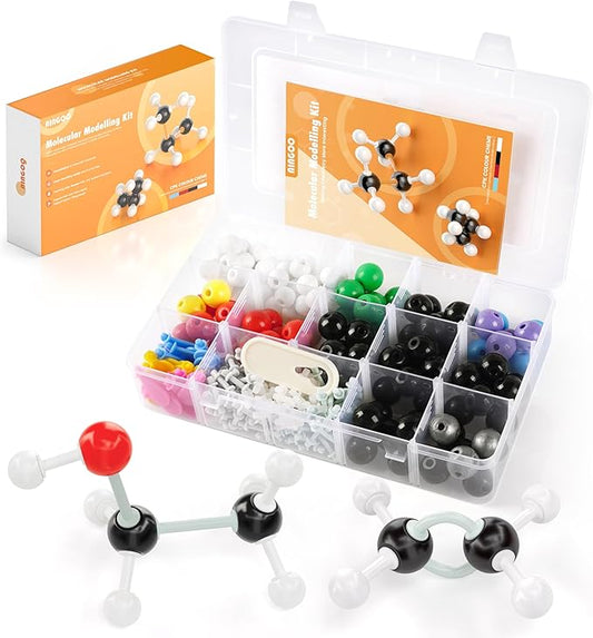 Organic Chemistry Model Kit with P Orbitals-307 PCS,Portable Molecular Model Kit for Chemistry Classes,Atomic Element Model Set for Organic&Inorganic Learning,Supply to Students & Teachers