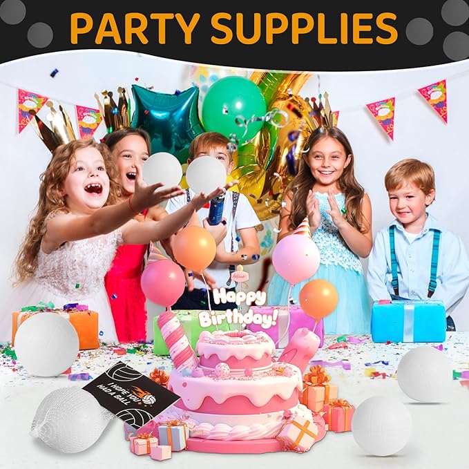 LiYiQ 24Pcs Volleyball Party Favors 2.36 Inch Volleyball Stress Balls for Kids Volleyball Birthday Favors Foam Volleyball Birthday Decorations Volleyball Goodie Bag Stuffers