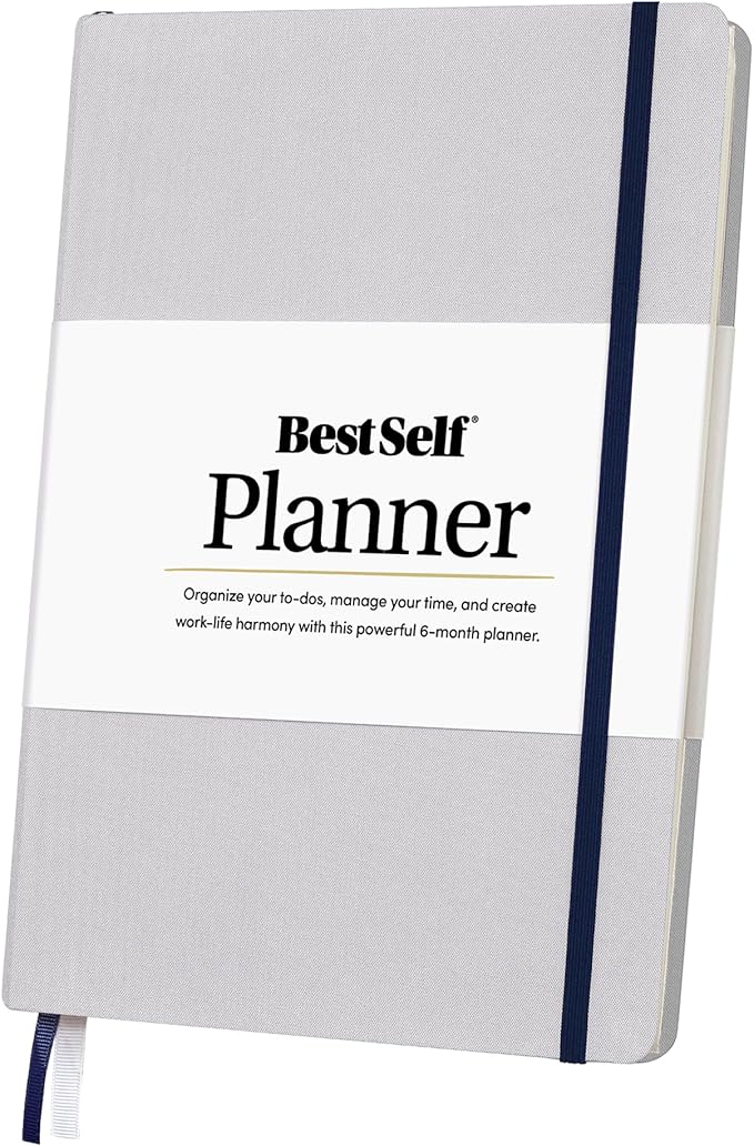 BestSelf Self Planner โ 6-Month Undated Life Planner for Goal Setting, Time Management & Productivity โ 7"x10" Mist Notebook