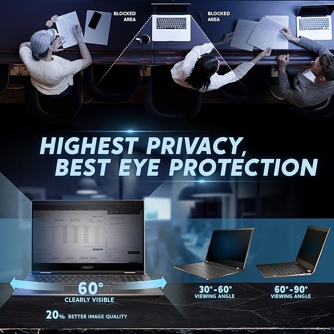 17.3 inch Computer Privacy Screen (16:9) - Blue Light Screen Protector - Laptop Anti Glare Screen Protector by Akamai