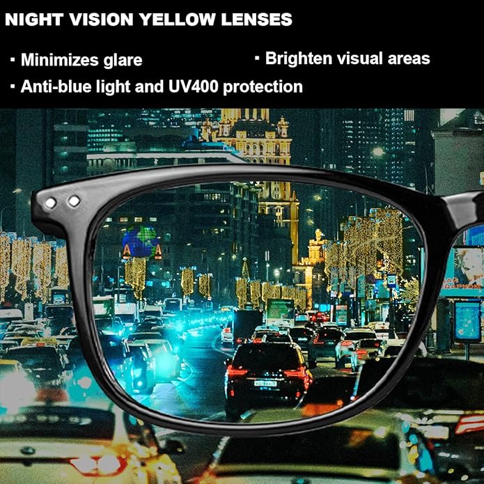 Blue Light Blocking Glasses, Blue Blocker Computer Glasses for Men Women, Anti Glare 400 UV & Eye Strain Fake Square Glasses
