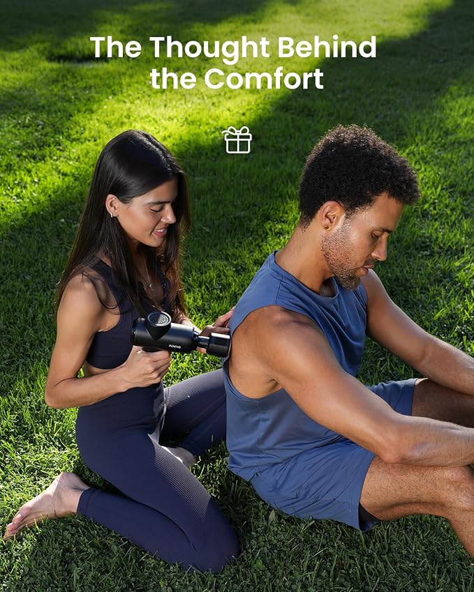 RENPHO Active Thermacool 2 Massage Gun with Heat and Cold Therapy, Professional Deep Tissue Handheld Massager with Carry Case, Percussion Body Muscle Masajeador for Men Women Athletes Back