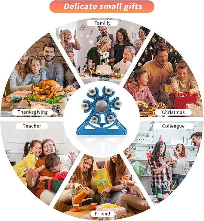 Desk-Fidget-Toys for Ferris-Wheels-Spinner: Metal Kinetic-Spinner 4mins, Cool-Gadgets for Kid Children Teen Adult EDC-Toy, ADHD Tools Cool-Stuff Stress Relief for Office Home School Christmas