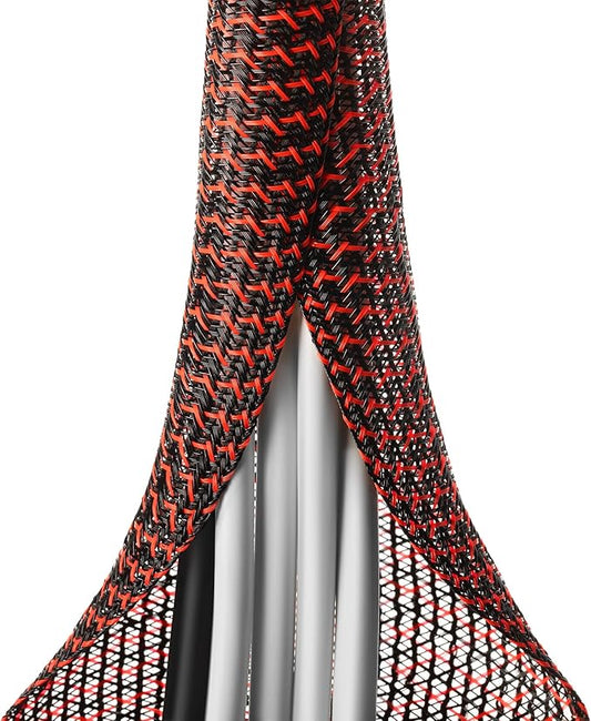 ZhiYo 6.6ft - 4/5 inch Cable Sleeve, Cord Wrap Wire Protector Tubing for Pets, PC Cable Wrap, Computer Cable Management Sleeve - Black - Red